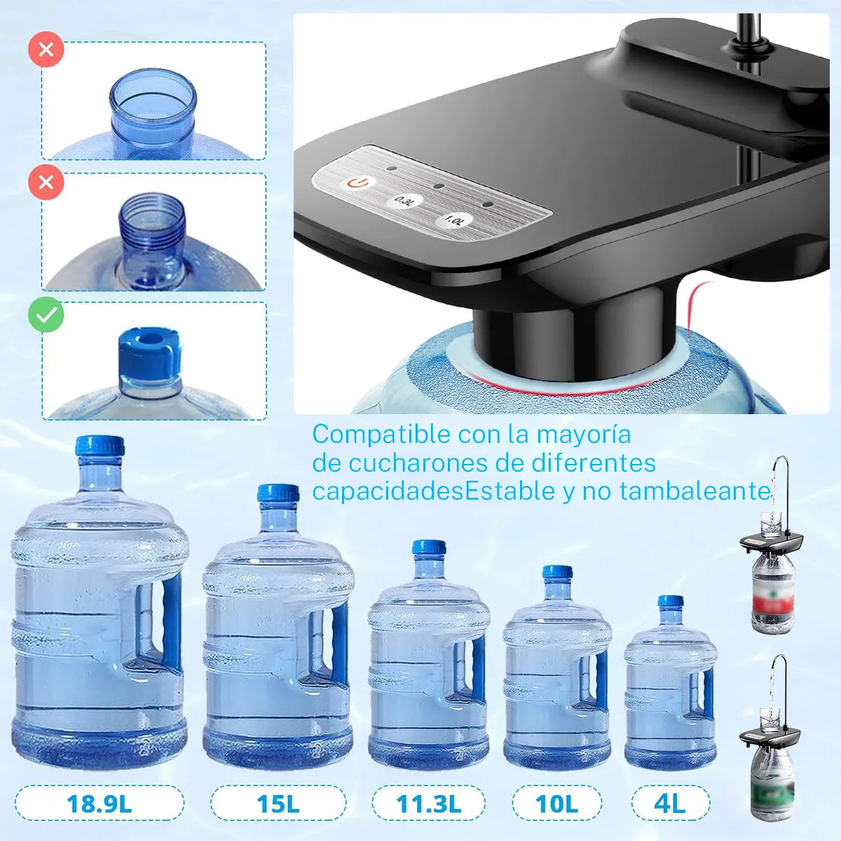 Dispensador Eléctrico Portátil de Agua