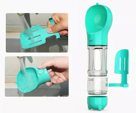 Botella Multifuncional 4 en 1 para Mascotas